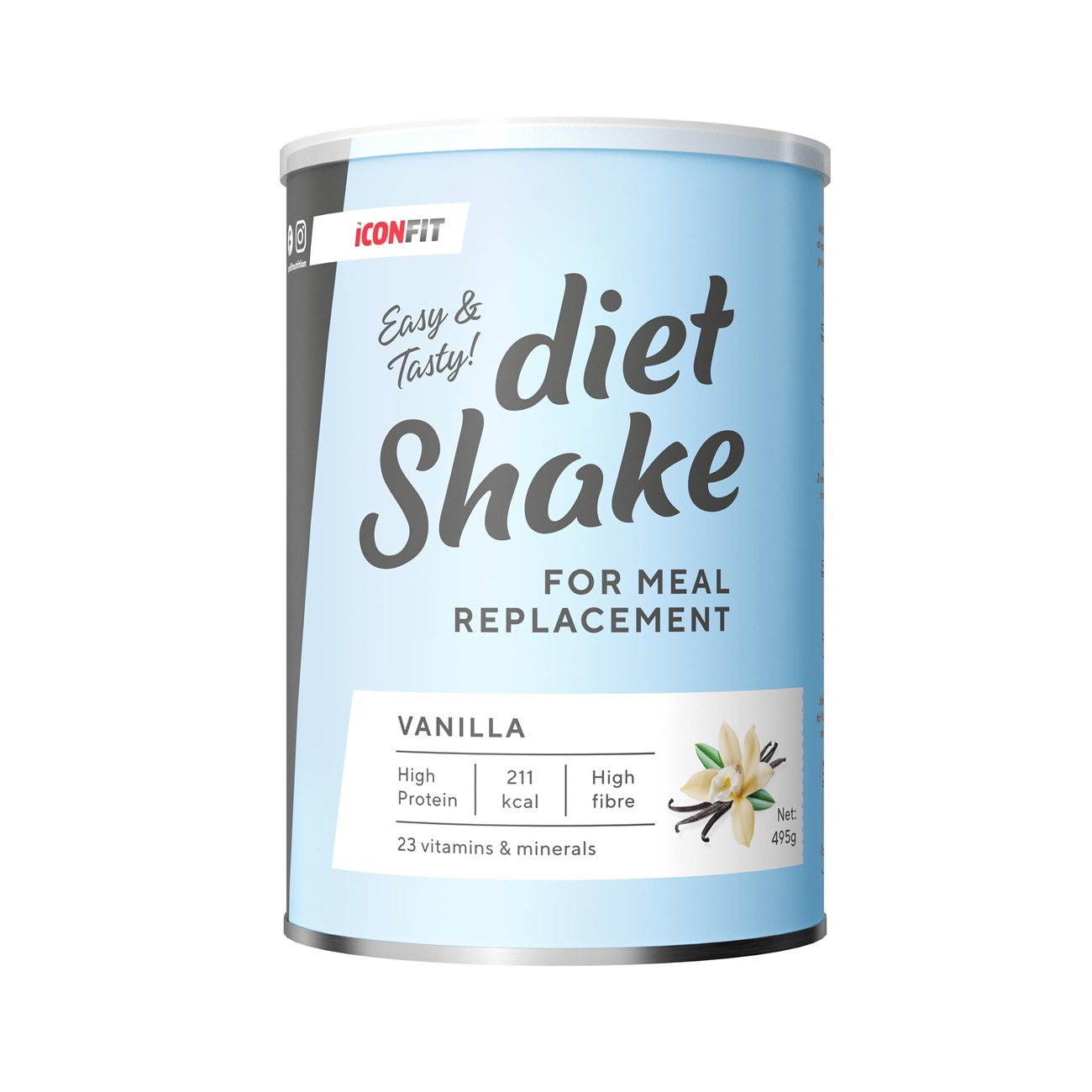 Diētiskais kokteilis ICONFIT, vaniļas garša, 495g