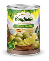 Zaļās olīvas pildītas ar citronu BONDUELLE 345g/300g