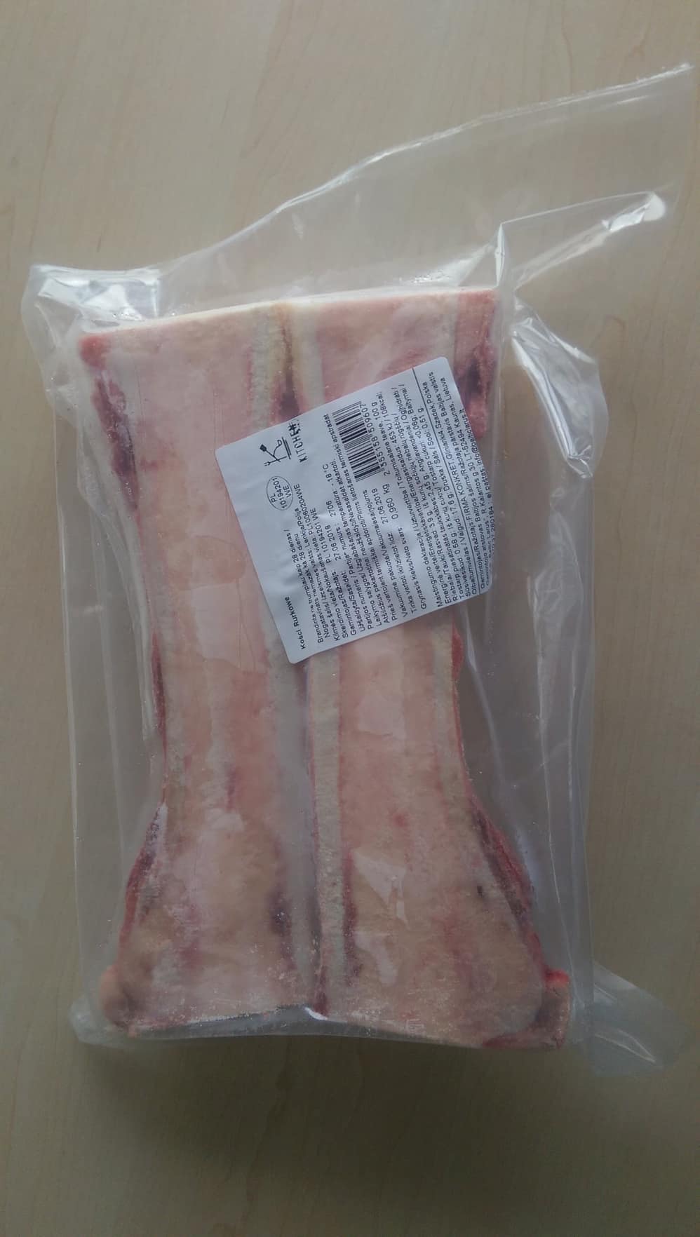 Saldētas liellopu gaļas kaulu smadzenes KITCHEN ME, ~600g