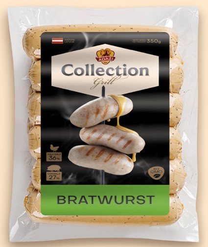 Desiņas ĀDAŽI Grill Collection Bratwurst, 350g