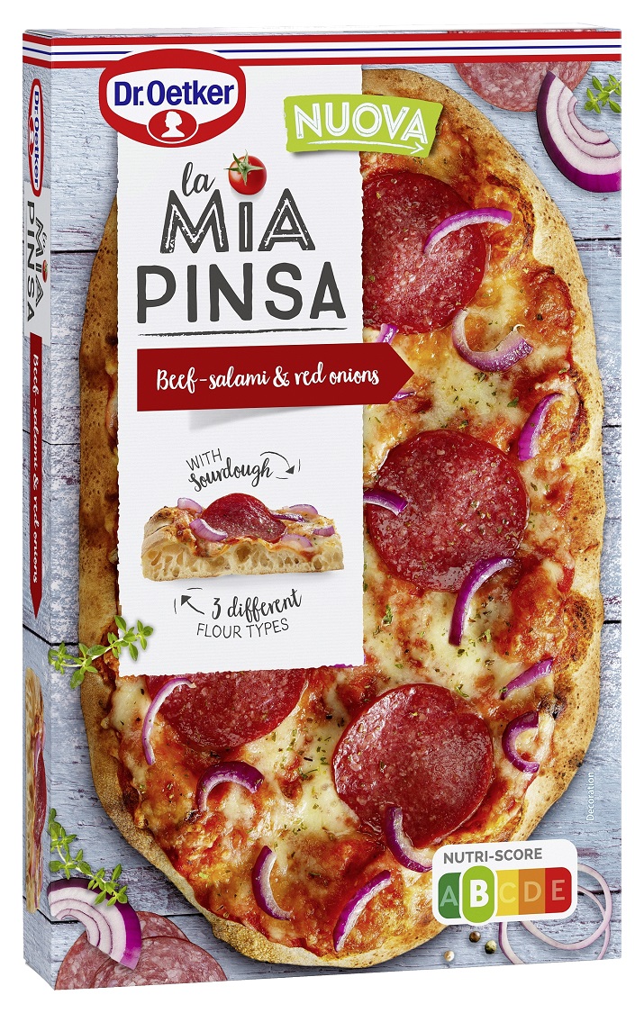 Pica La Mia Pinsa ar liellopa salami un sarkanajiem sīpoliem, ātri sasaldēta 305g