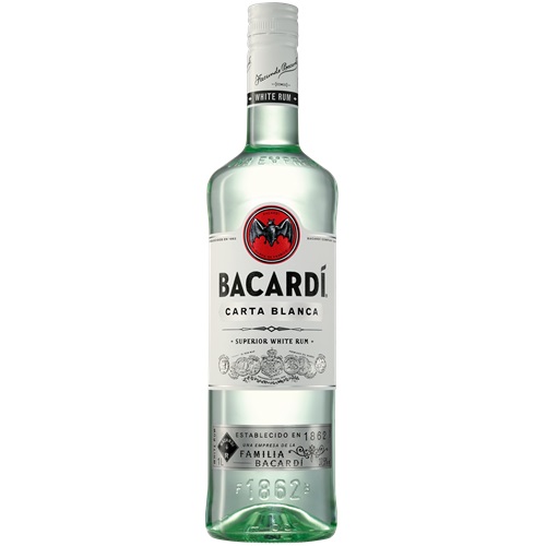 Rums BACARDI Carta Blanca, 37,5%, 1 l