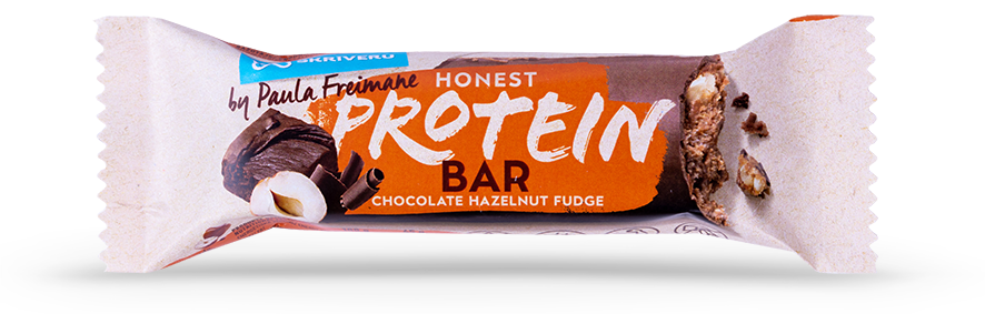 SKRĪVERU Batoniņš Fudge proteīna piena šokolādē 45g
