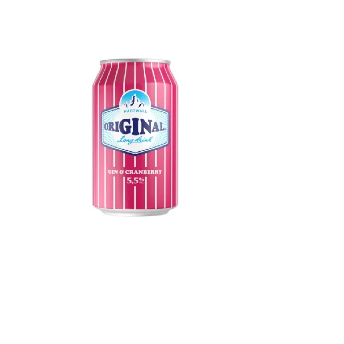 Alkoholisks kokteilis HARTWALL Original Long Drink Gin&Cranberry, 5,5%, bundžā, 0.33l (DEP)