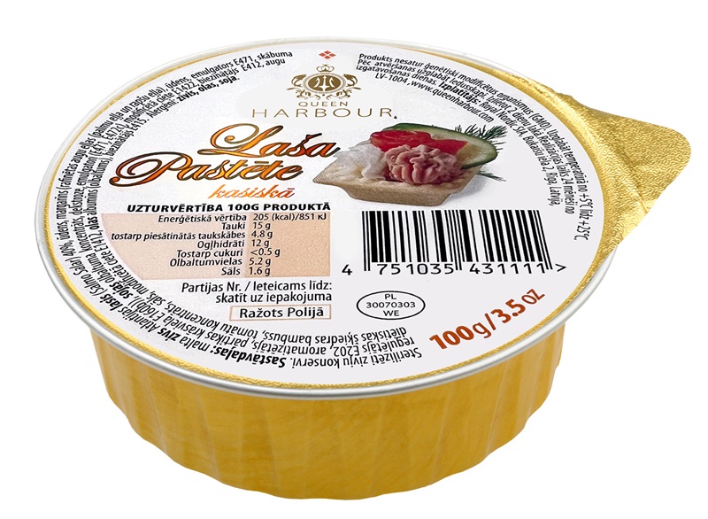Laša pastēte QUEEN HARBOUR, klasiskā, 100g