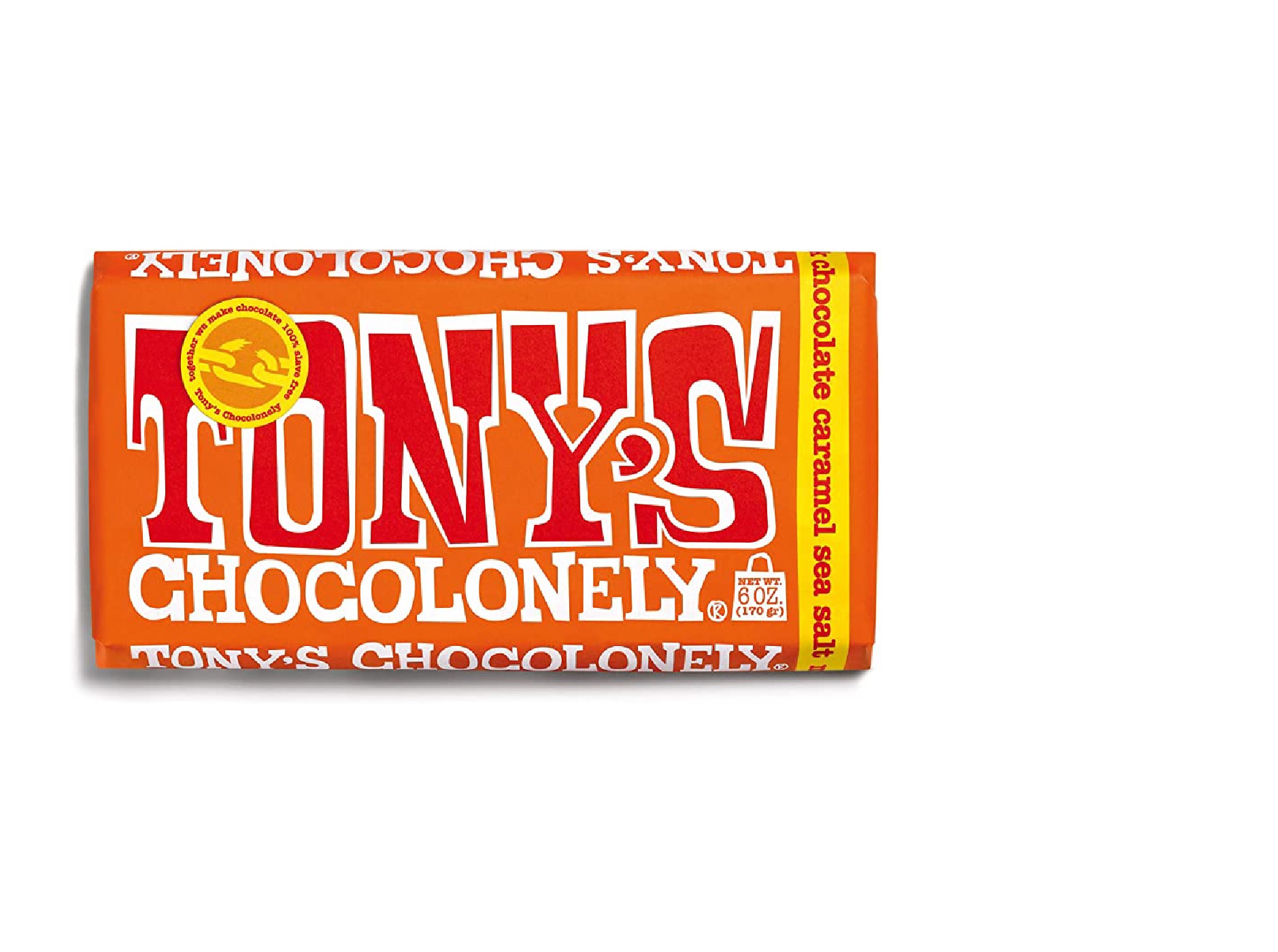 Piena šokolāde TONY'S, 32% kakao, ar karameli un jūras sāli, 180g