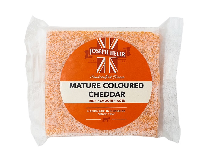 Siers JOSEPH HELER Mature Coloured Cheddar, nogatavināts 7-11 mēn., 200g