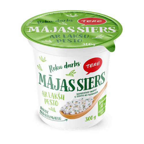 48H Mājas siers TERE, ar lakšu pesto, 300g