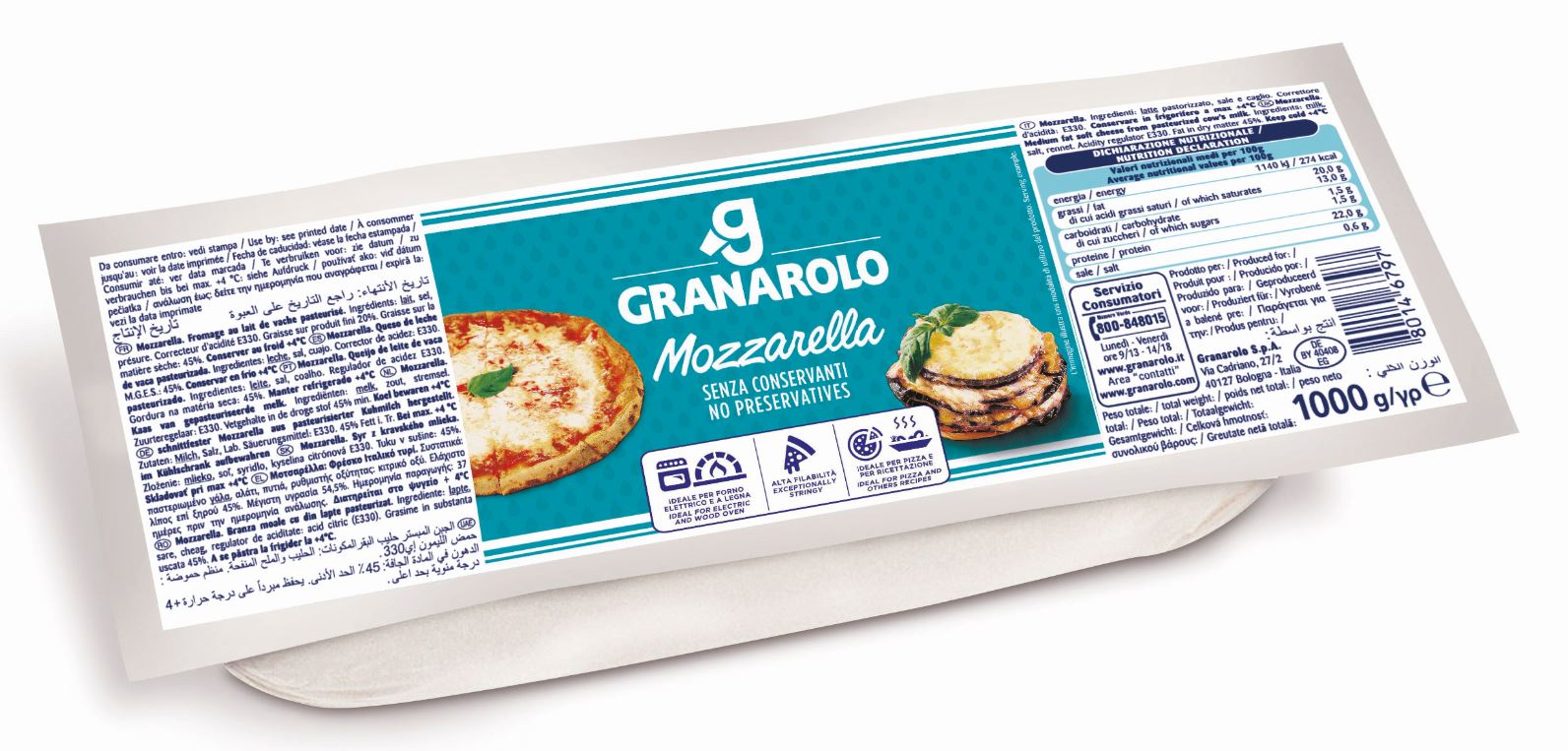 Siers Mozzarella GRANAROLO PROFESSIONALE, 1kg