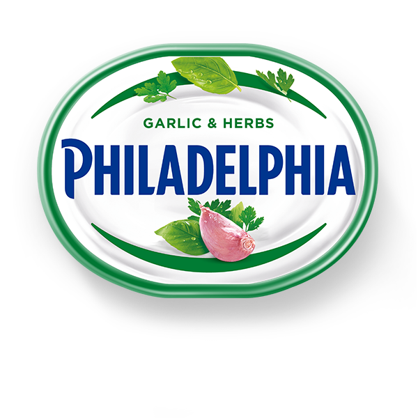Krēmsiers PHILADELPHIA Light ar ķiploku un zaļumiem 200 gr