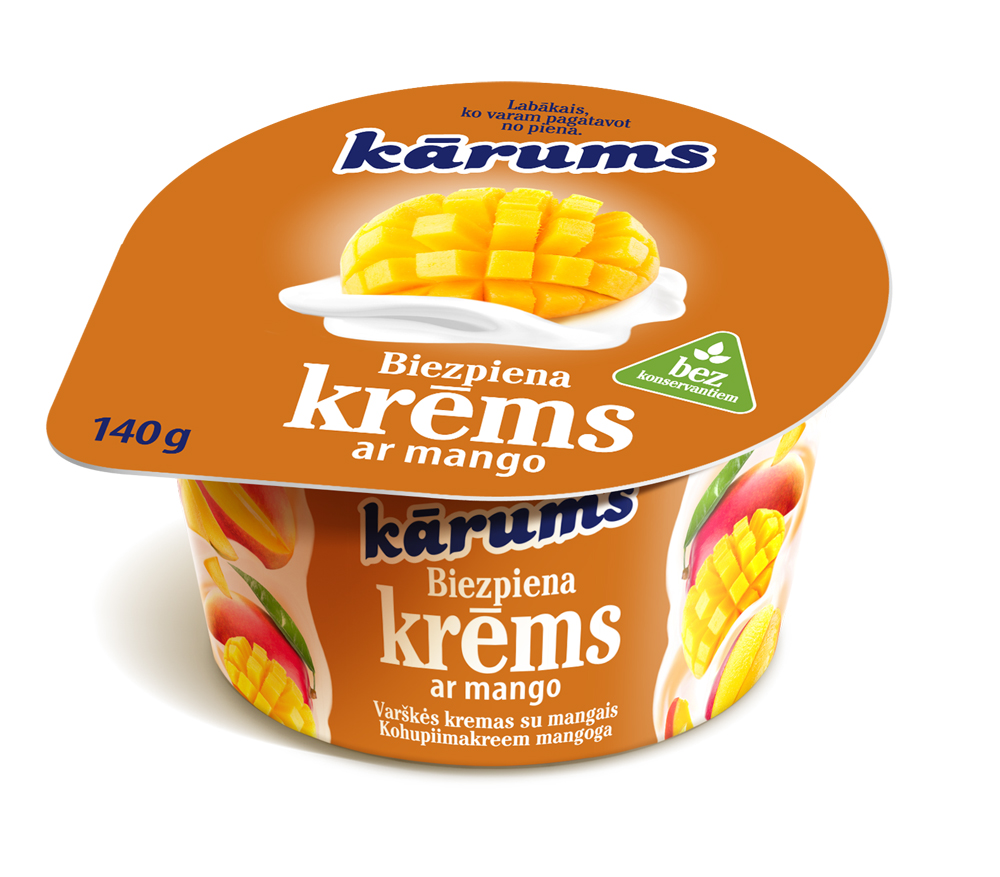 48HBiezpiena krēms KĀRUMS ar mango, 140 g