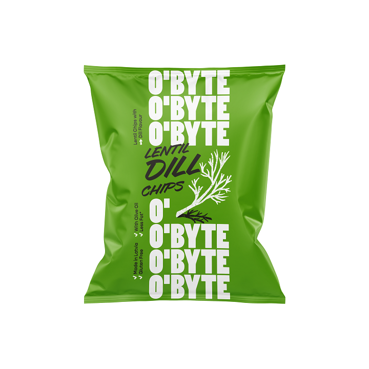 O'BYTE Lēcu čipsi ar diļļu garšu 70g