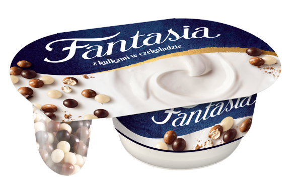 Jogurts krēmveida FANTASIA ar Šokolādes bumbiņām, 100 g