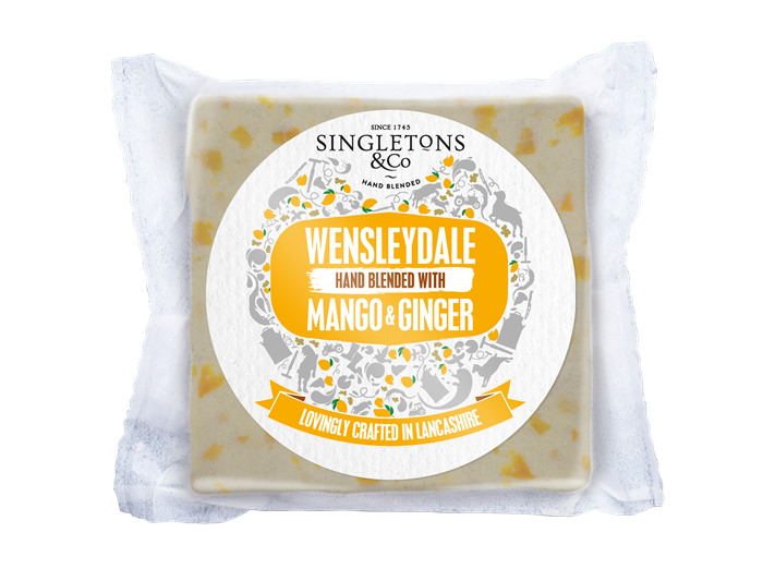 Siers Wensleydale SINGLETONS ar mango un ingveru, 200g