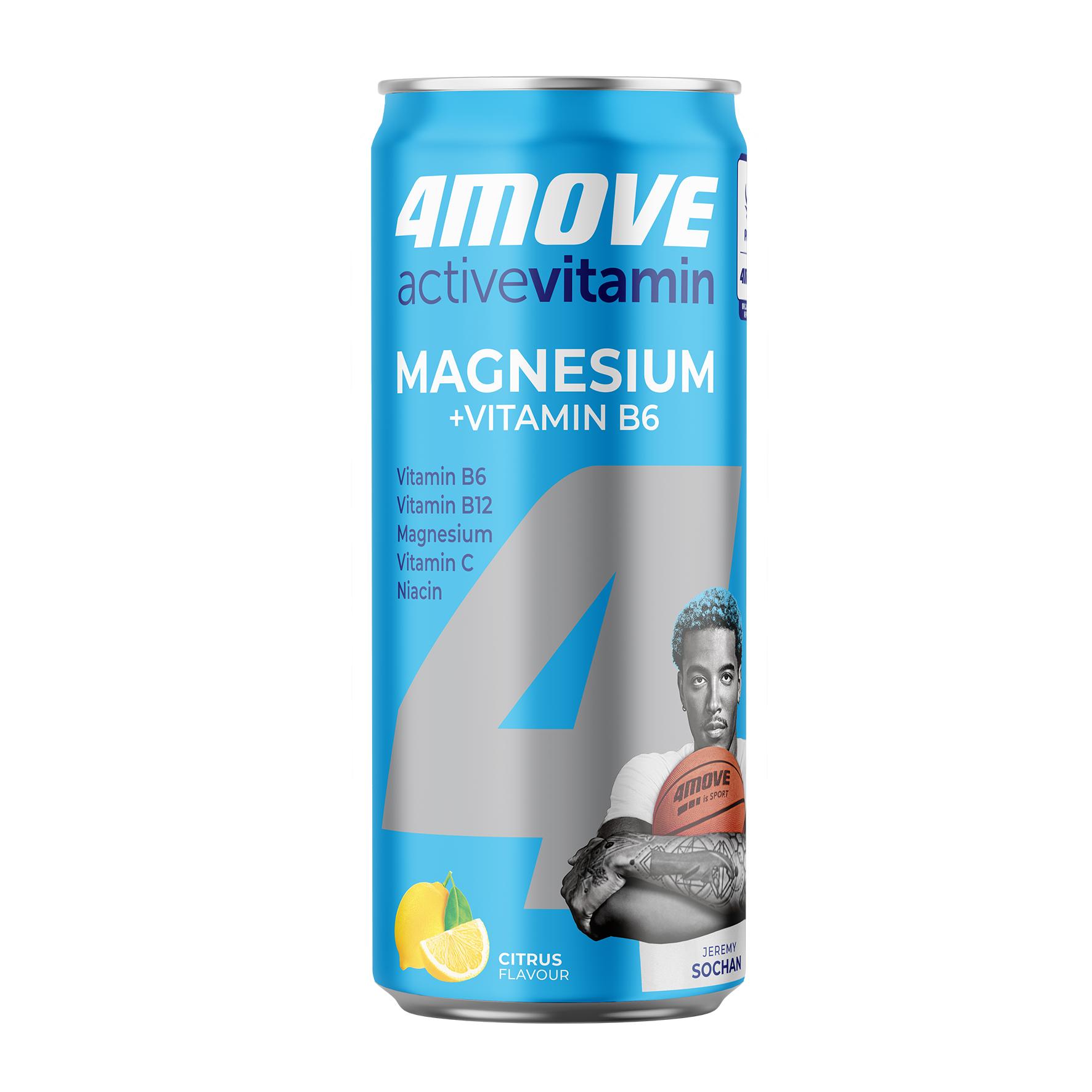 Vitamīnu ūdens 4 MOVE Active, ar magniju, bundžā, 0.33l (DEP)