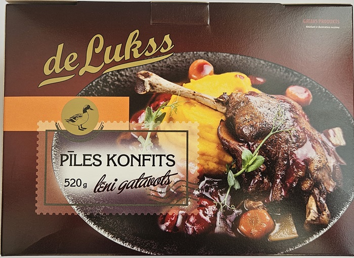 Plīles konfits DE LUKSS lēni gatavots, 520g