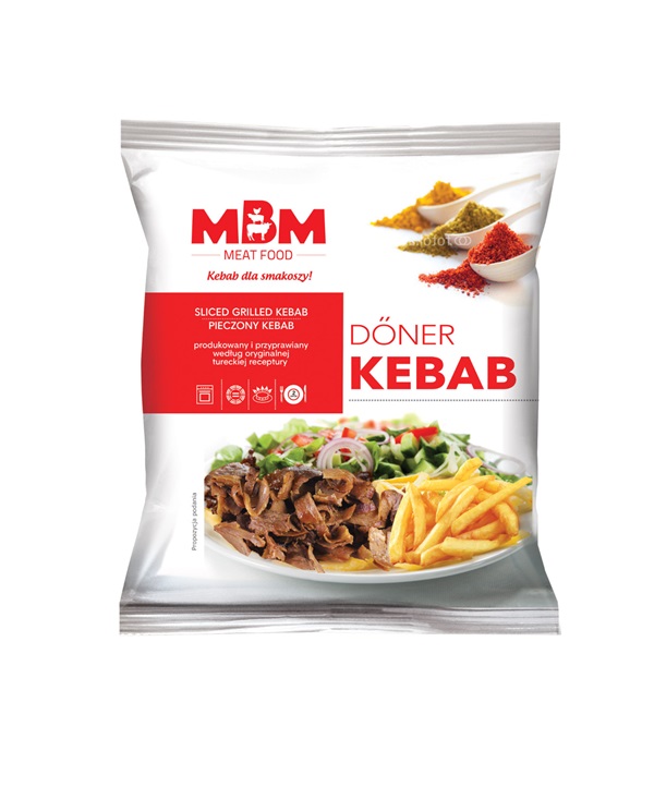 Saldēts cepts liellopa kebaba gaļa, šķēlēs, 2kg