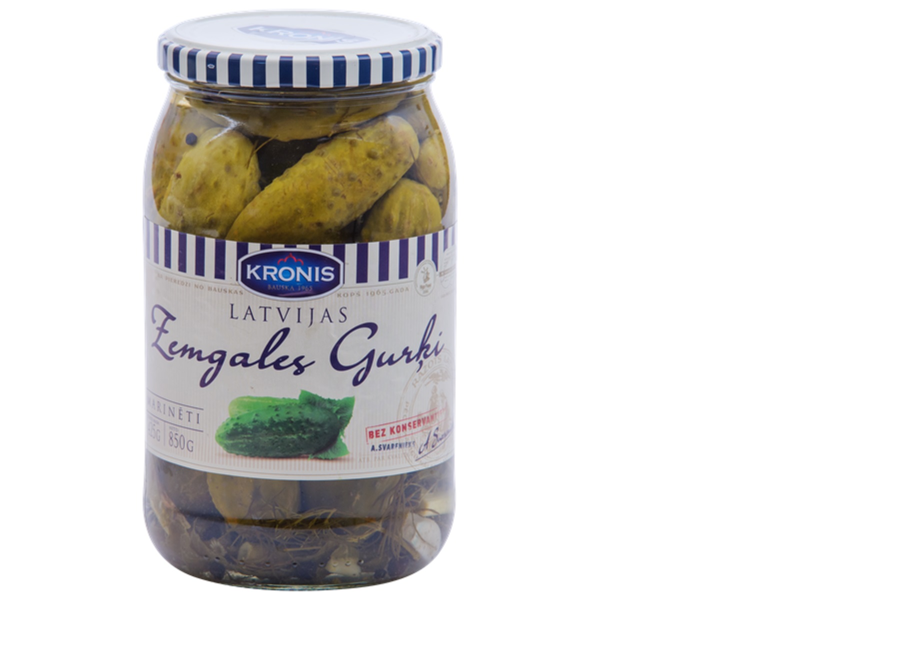 Zemgales gurķi KRONIS, 850g