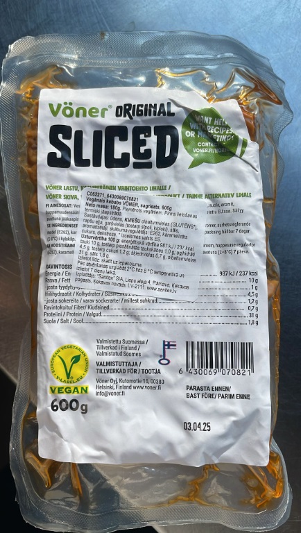 Vegānais kebabs VÖNER, sagriezts, 600g