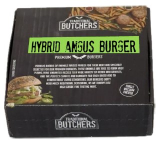 Saldētas hibrīda Angus liellopa burgera kotletes uz zirņu bāzes TRADITIONAL BUTCHERS Hybrid, 2 gab x