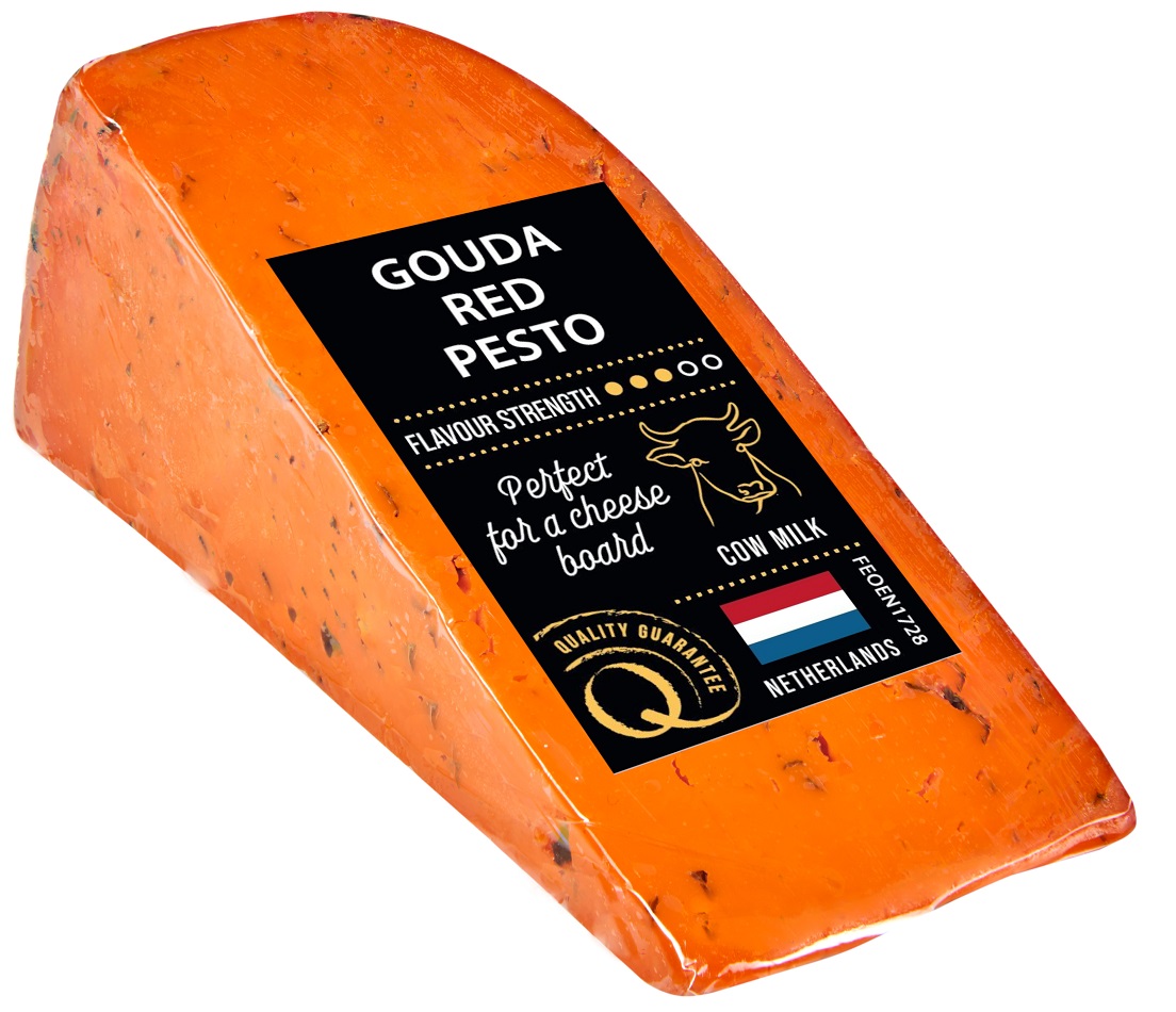 Siers Q-CONCEPT Gouda ar sarkano pesto, 130g