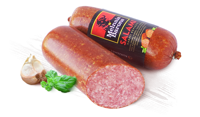 Salami Melnais Barons karsti kūpināts, 500g