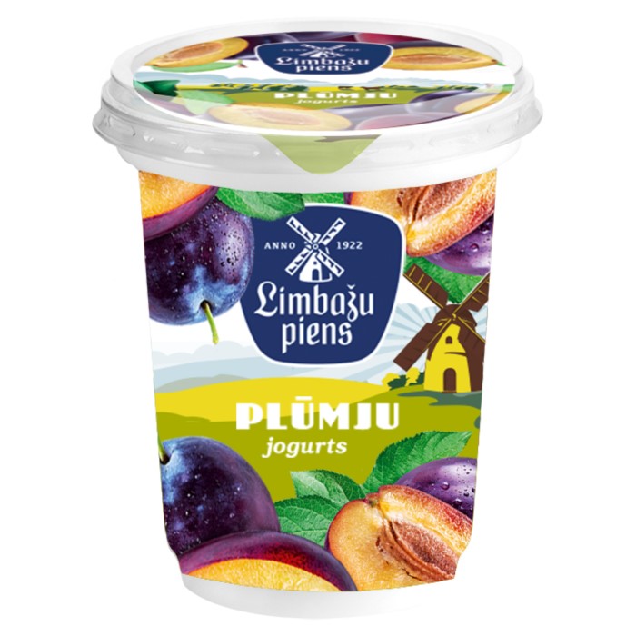 Jogurts LIMBAŽU PIENS, plūmju, 320g