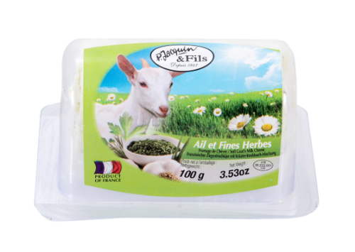 Svaigais kazas siers BUCHETTE, ar ķiploku un zaļumiem, 100g