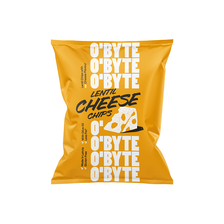 O'BYTE Lēcu čipsi ar siera garšu 70g