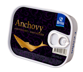 Brētliņu filejas Anchovy BRIIS, 145g