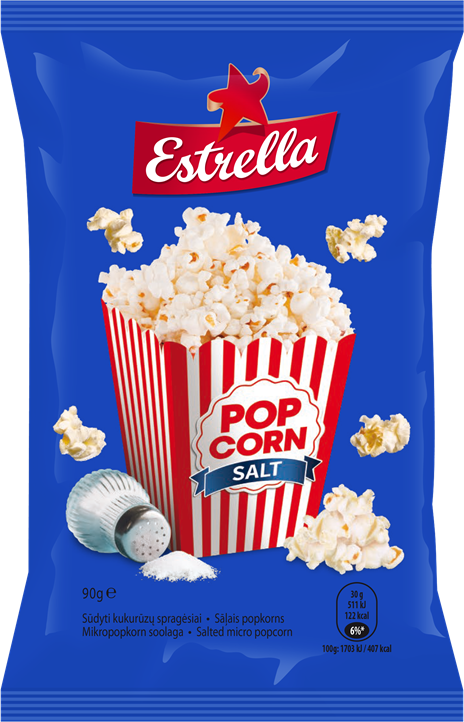 Popkorns Estrella ar sāli 90g