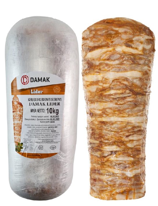 Saldēts cāļa filejas un šķiņķa kebabs, 10kg HALAL