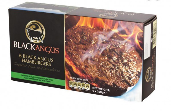 Liellopu gaļas burgers Black Angus, sald., 6x200g