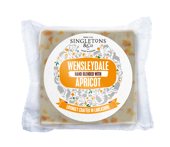 Siers Wensleydale SINGLETONS ar aprikozēm, 200g