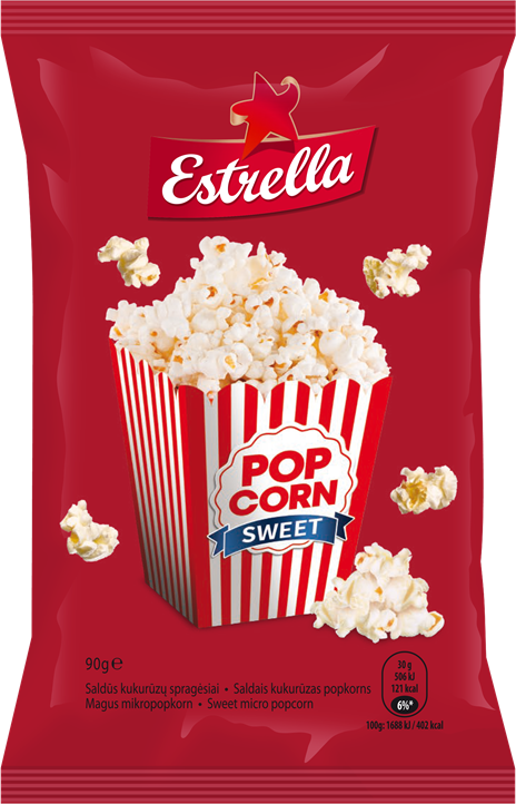 Popkorns Estrella saldais 90g