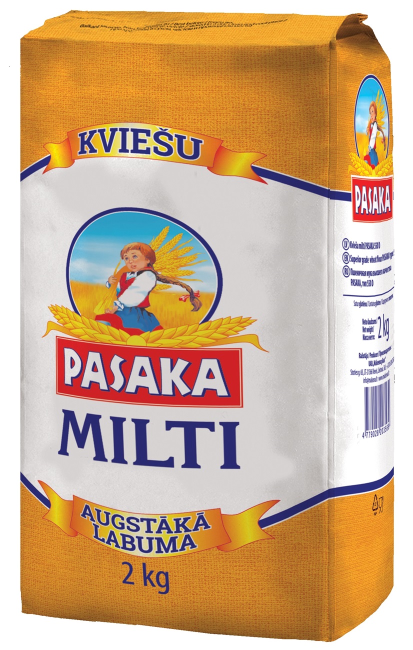 Kviešu milti PASAKA, 550D, 2kg
