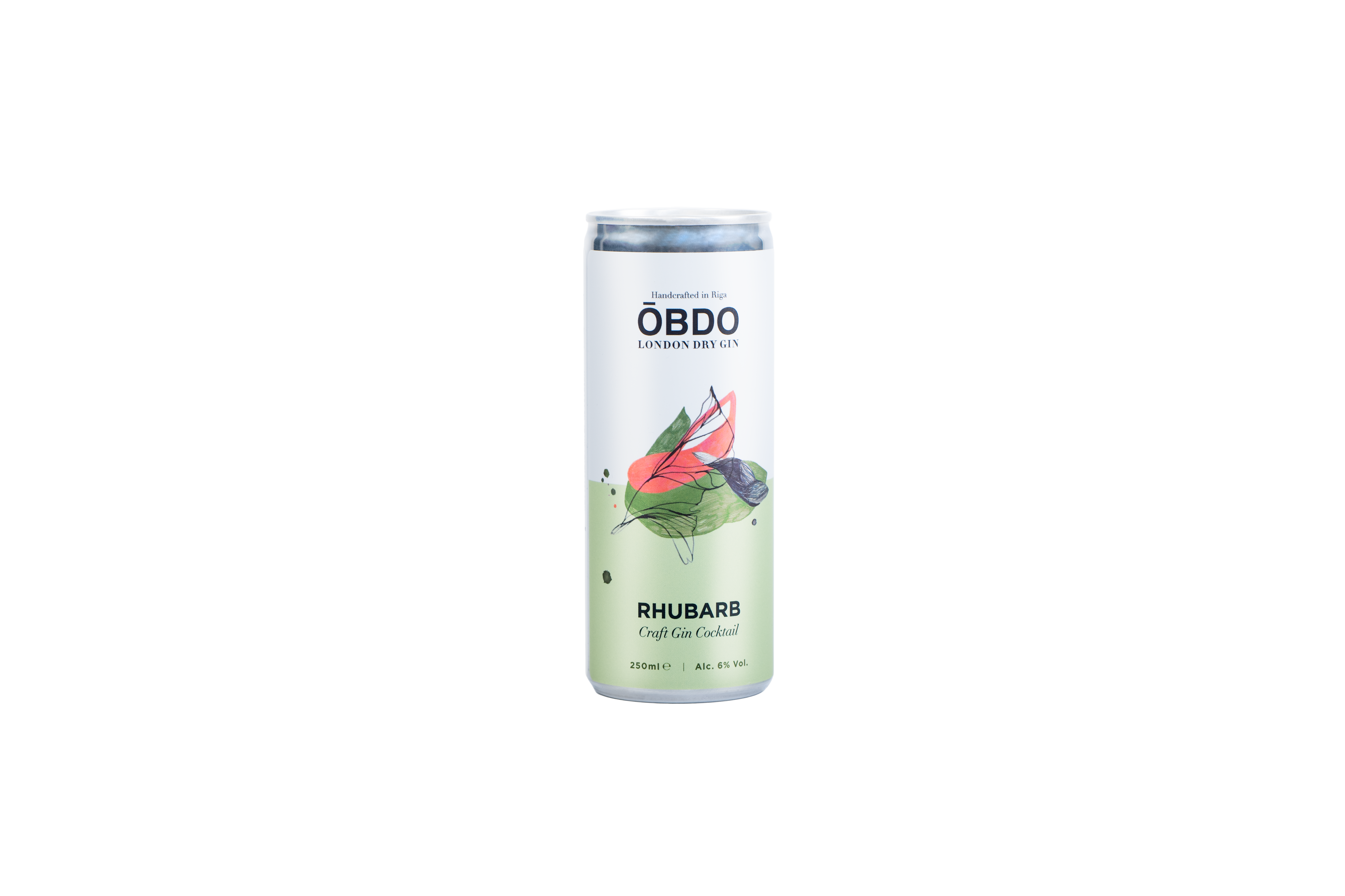 Alkoholisks džina kokteilis OBDO Craft, Rabarberu, 6%, bundžā, 0.25l ...
