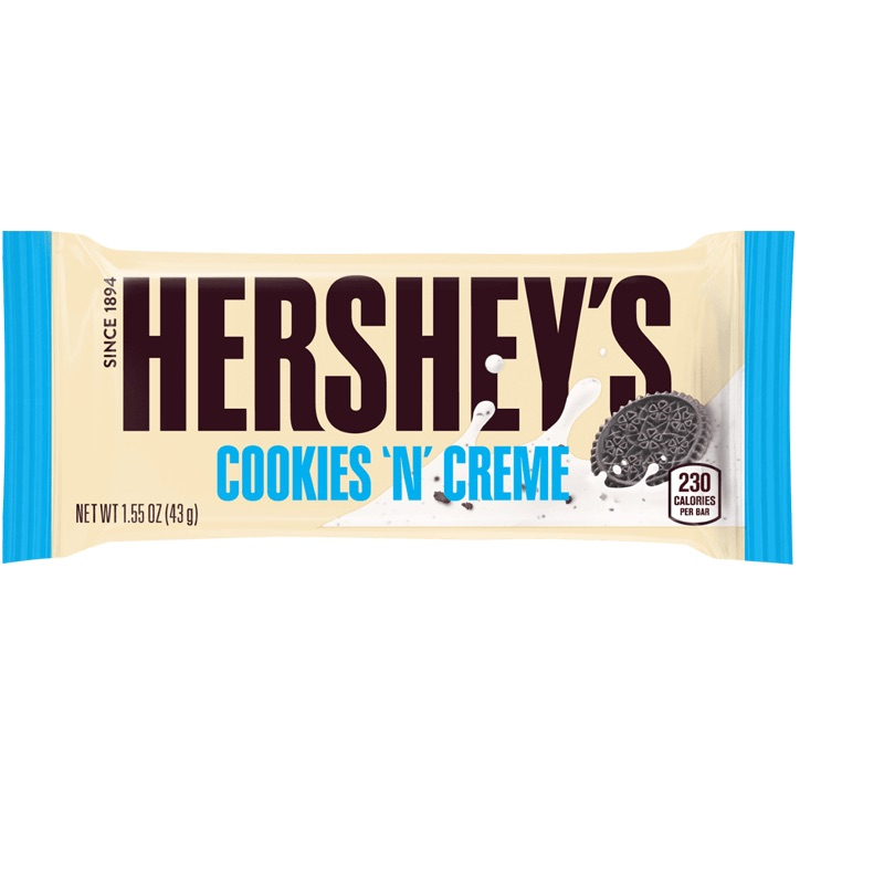Šokolādes batoniņš HERSHEY'S Cookies N Creme, 43g